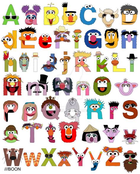 Sesame Street Alphabet by mbaboon on DeviantArt