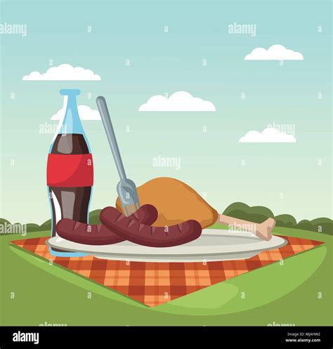 Picnic in the park cartoons Stock Vector Image & Art - Alamy