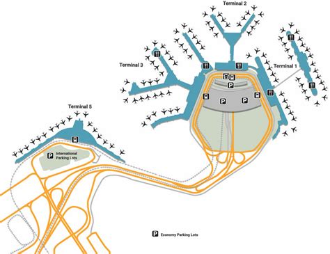 Chicago O'hare Airport (ord) Terminal Maps - Map Of All Terminals At 5F0