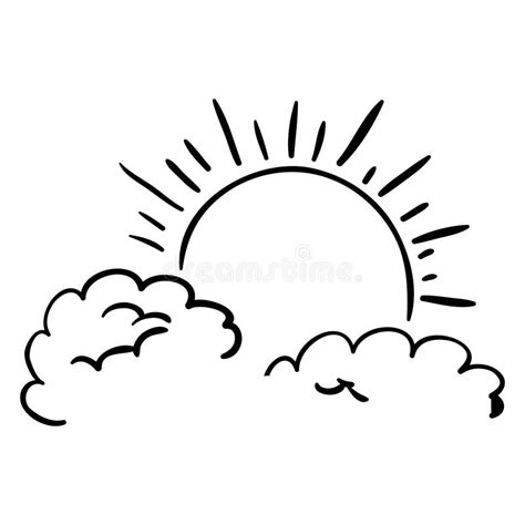 Isolated Clouds and Sun Design Stock Vector - Illustration of season ...