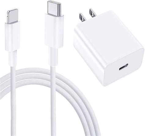 Amazon.com: iPhone Fast Charger, 20W PD Type C Power Adapter Wall ...