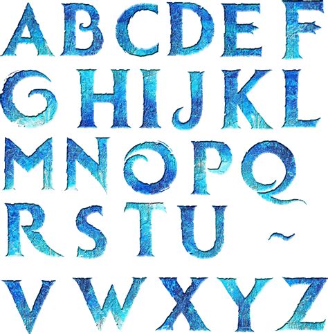 Download Alfabeto Estilo Frozen - Letras De Frozen PNG Image with No ...