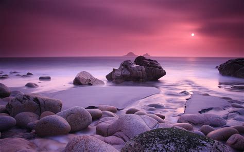 Pink Sunset Coast wallpaper | 2560x1600 | #31343