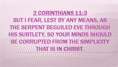 2 Corinthians 11:3 - Simplicity in Christ