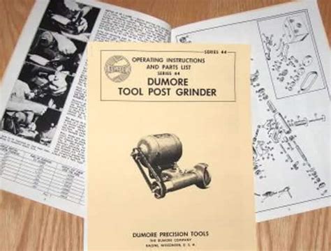 DUMORE Series 44 Hand Tool Post Grinder 8171 Instructions and Parts ...