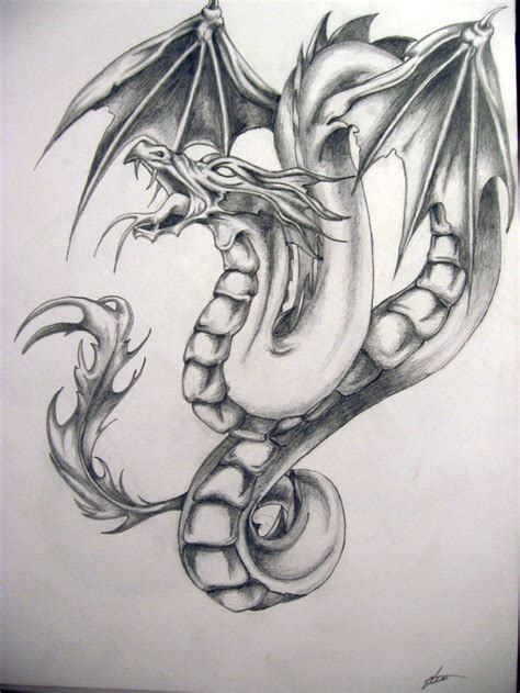 39+ Dragon Tattoo Drawing Photo