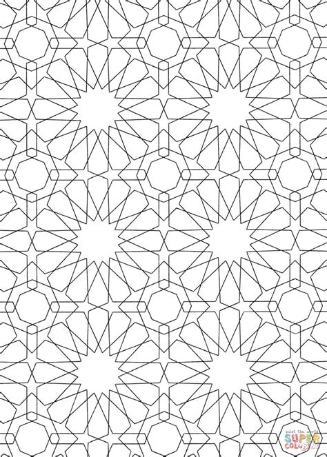 Islamic Pattern coloring page | Free Printable Coloring Pages