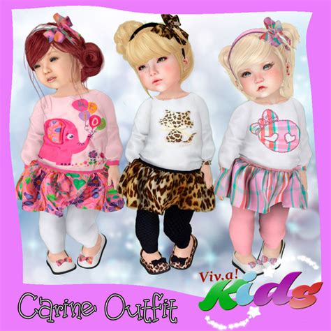 Second Life Marketplace - Viv.a! Kids -Outfit Carine-Elephant