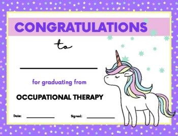 Occupational Therapy Graduation Certificate by Leap Into Occupational ...