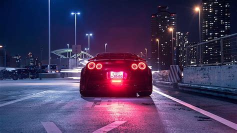 Online crop | HD wallpaper: Nissan GT-R, Japanese cars, JDM, night ...