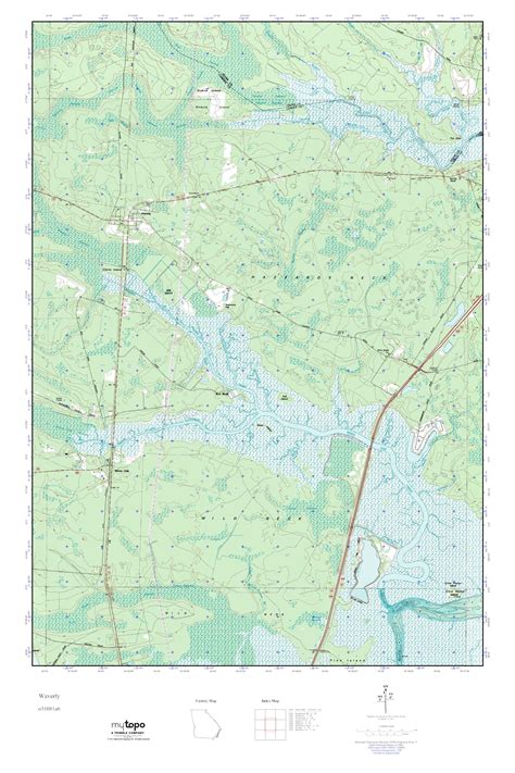 MyTopo Waverly, Georgia USGS Quad Topo Map