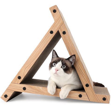 Buy FUKUMARU 3 Sided Vertical Cat Scratching Post, Triangle Cat‘s ...