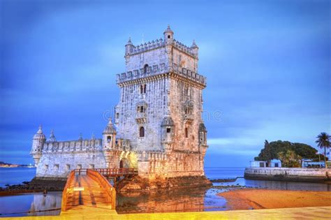 Lisbon, Belem Tower at Sunset, Lisboa - Portugal Stock Image - Image of ...