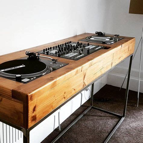 Pin by Jeff Penix on Studio ideas | Dj room, Dj table, Turntable furniture