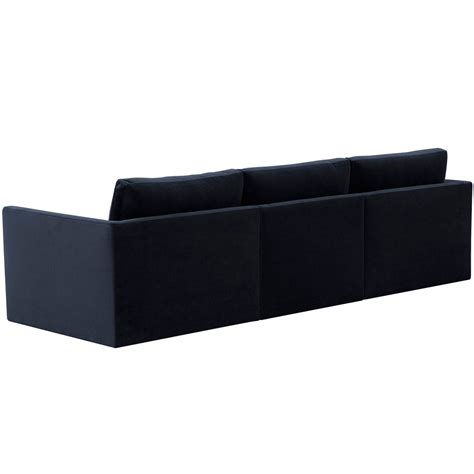 Willow 3 Piece Modular Sofa, Navy – High Fashion Home