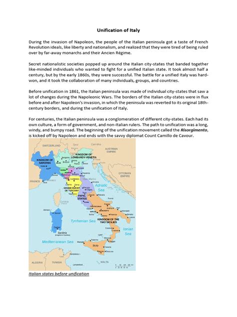 Unification of Italy | PDF | Italy | Political Theories