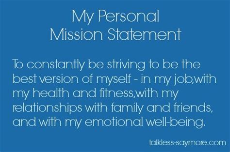 Personal Mission Statement Examples - TristinkruwWilkerson