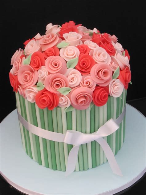 Flower Bouquet Birthday Cake - CakeCentral.com