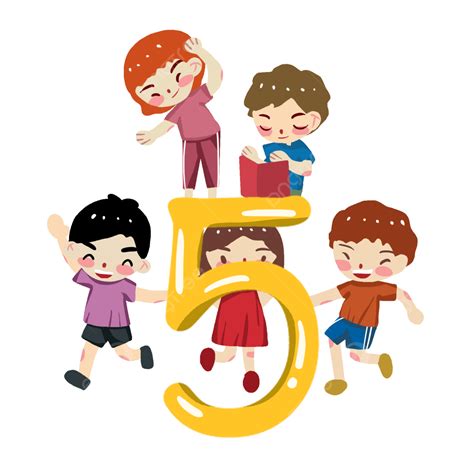 Cartoon Number Five PNG, Vector, PSD, and Clipart With Transparent ...