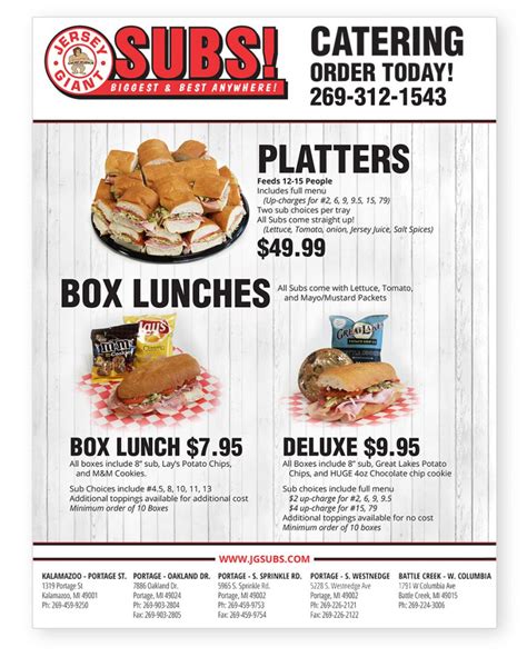 Portfolio (Jersey Giant Subs) | Web Design in Kalamazoo