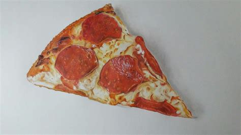 Pizza slice drawn with colour pencils | Pizza slice drawing, Pizza ...