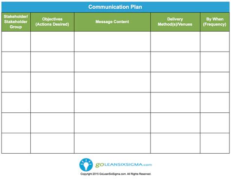 Communication Plan - Template & Example | Communications plan ...