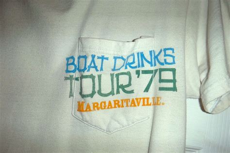 1979 JIMMY BUFFETT *** BOAT DRINKS TOUR T-SHIRT ***… - Gem