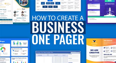 Business One Pager Template Free