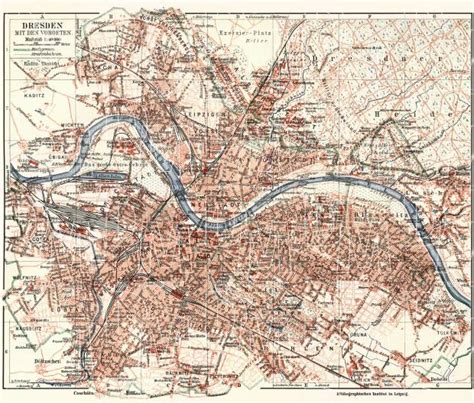 Old map of Dresden nearer vicinity in 1910. Buy vintage map replica ...