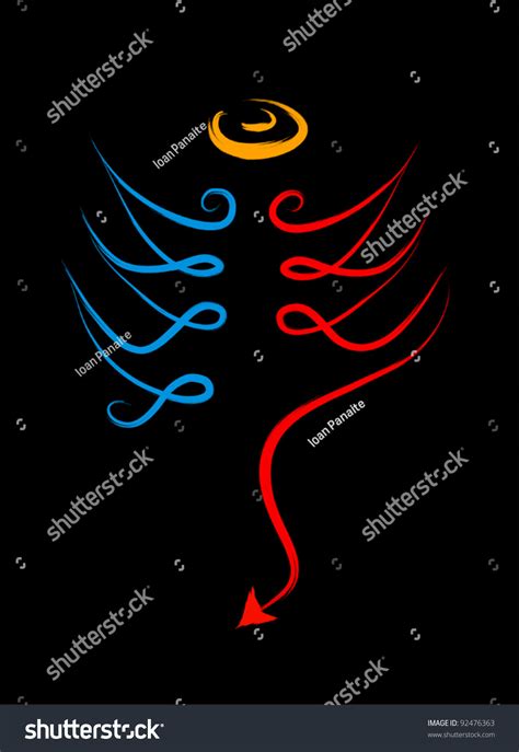 Good And Evil Symbol Stock Vector Illustration 92476363 : Shutterstock