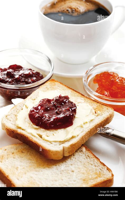 Jam on toast Stock Photo - Alamy