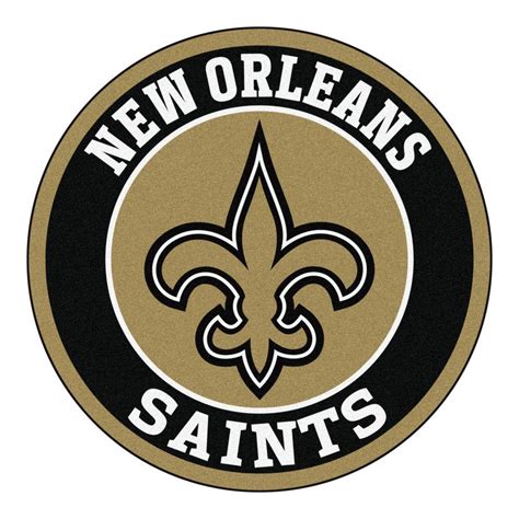 FANMATS NFL New Orleans Saints Black 2 ft. Round Area Rug-17967 - The ...