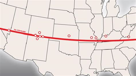 37th Parallel Map Of Usa - Map