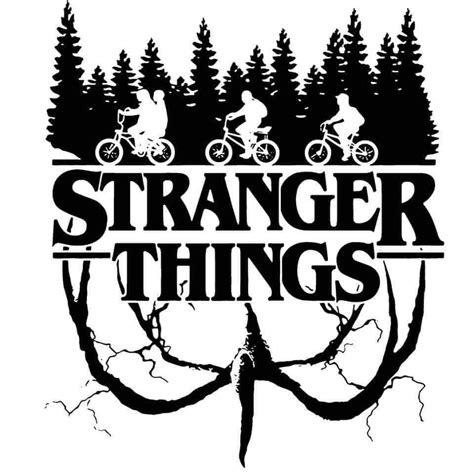 Stranger Things Logo With Silhouette Stranger Things Magnet | Images ...