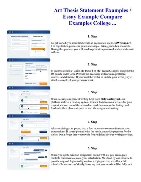 Art Thesis Statement Examples Essay Example Compare Examples College ...