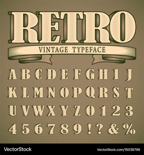 Vintage Font Svg