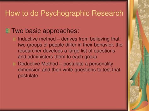 PPT - Developing and Using Psychographics in Tourism Research ...