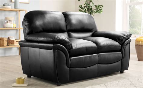 Rochester Black Leather 2 Seater Sofa | Furniture Choice