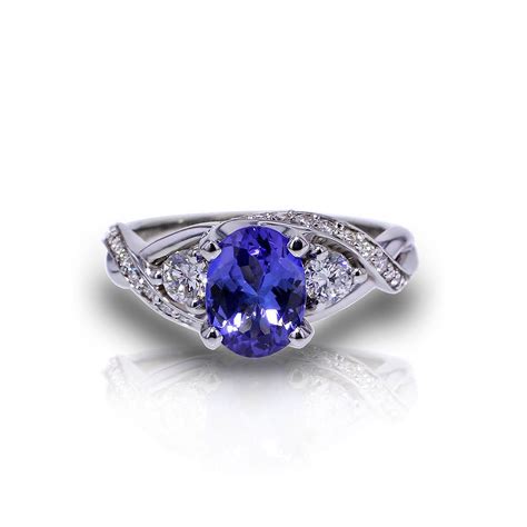 Tanzanite Crossover Ring - Jewelry Designs