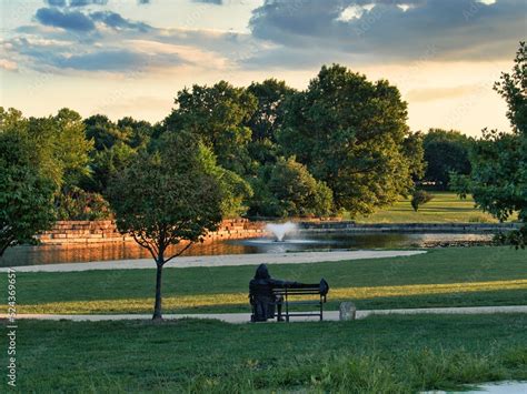 Olathe Community Center Statue Fountain Stock Photo | Adobe Stock