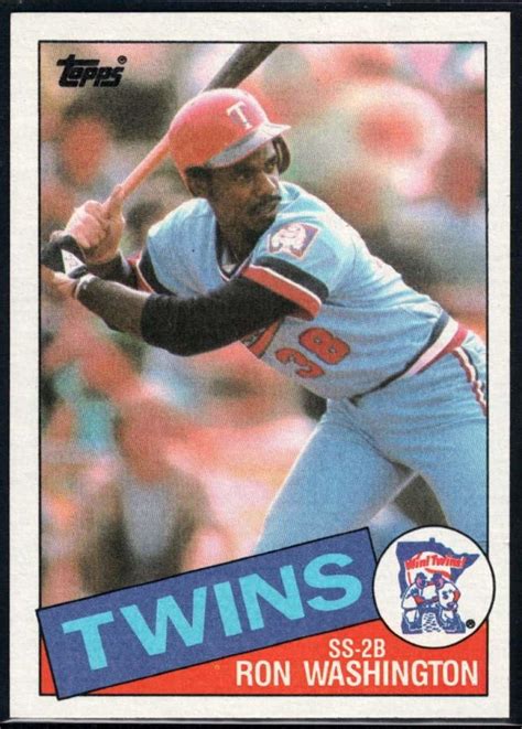 Amazon.com: 1985 Topps Baseball #329 Ron Washington Minnesota Twins ...