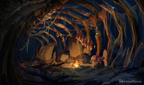 Troll Cave - Night by PEPPERTODE on DeviantArt