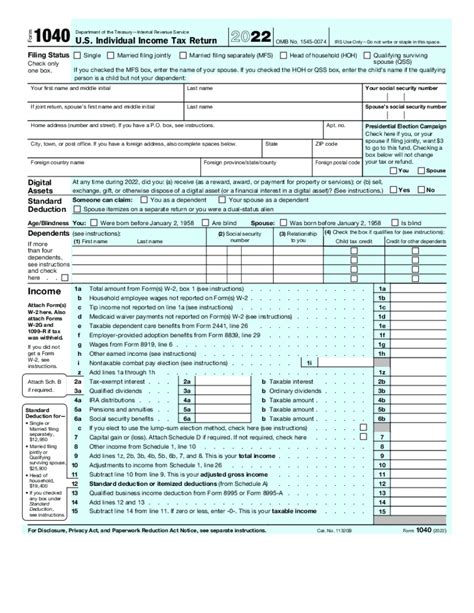 2023 Irs Tax Forms 1040 - Printable Forms Free Online