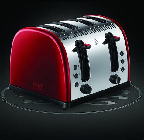 Russell Hobbs 21301 Legacy 4-Slice Toaster - Metallic Red - Zendlay.com