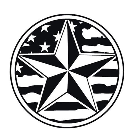 Texas Star With Rugged American Flag Decal Multiple Colors & Sizes ...