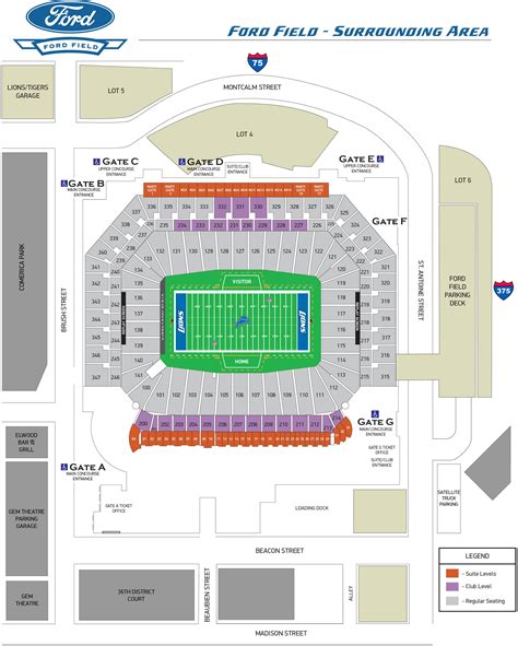 Seating Maps | Ford Field