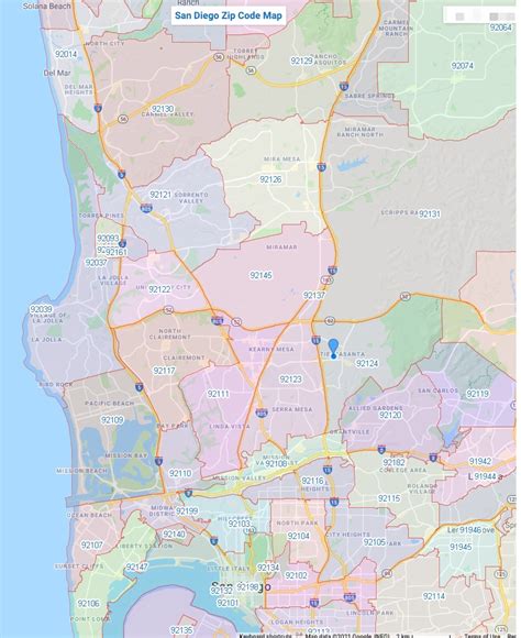 San Diego Zip Codes Map - Marc Lyman