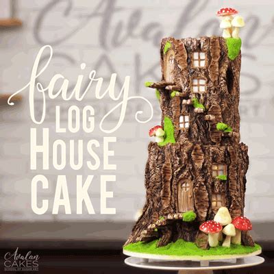 Fairy Log Stump Tree House Woodland Cake that Lights Up Tutorial ...