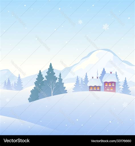 Snowy mountains background Royalty Free Vector Image