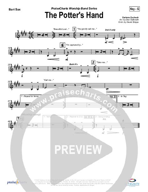 The Potter's Hand Bari Sax Sheet Music PDF (Hillsong Worship ...